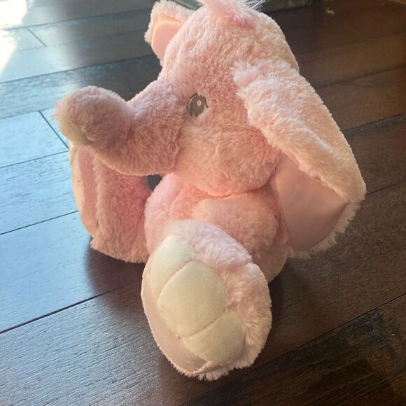 Aurora baby pink plush elephant stuffed animal 9 inches - Picture 2 of 7